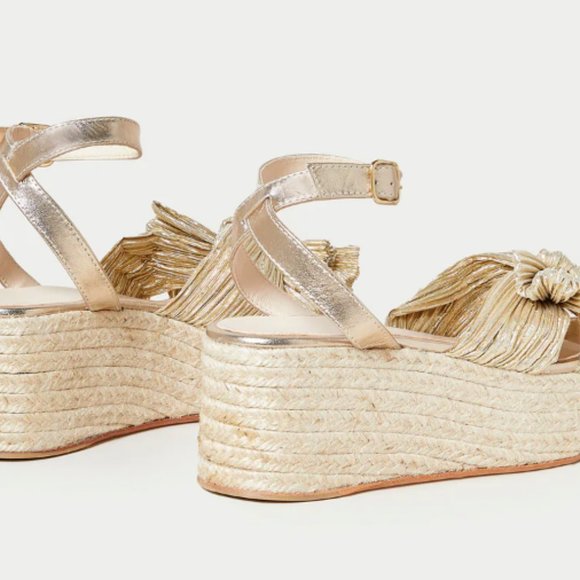 Loeffler Randall Gold Wedges - Picture 3 of 8